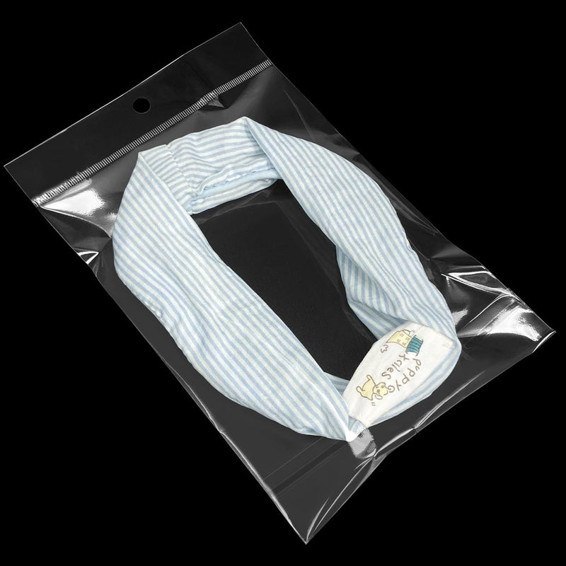 Morepack 5x7 Inches Hanging Hole Self Sealing Cellophane Bags Self Adhesive, 100 Pieces Clear Resealable Cellophane Bags with hanging header for Jewelry Earring Necklace - Image 3